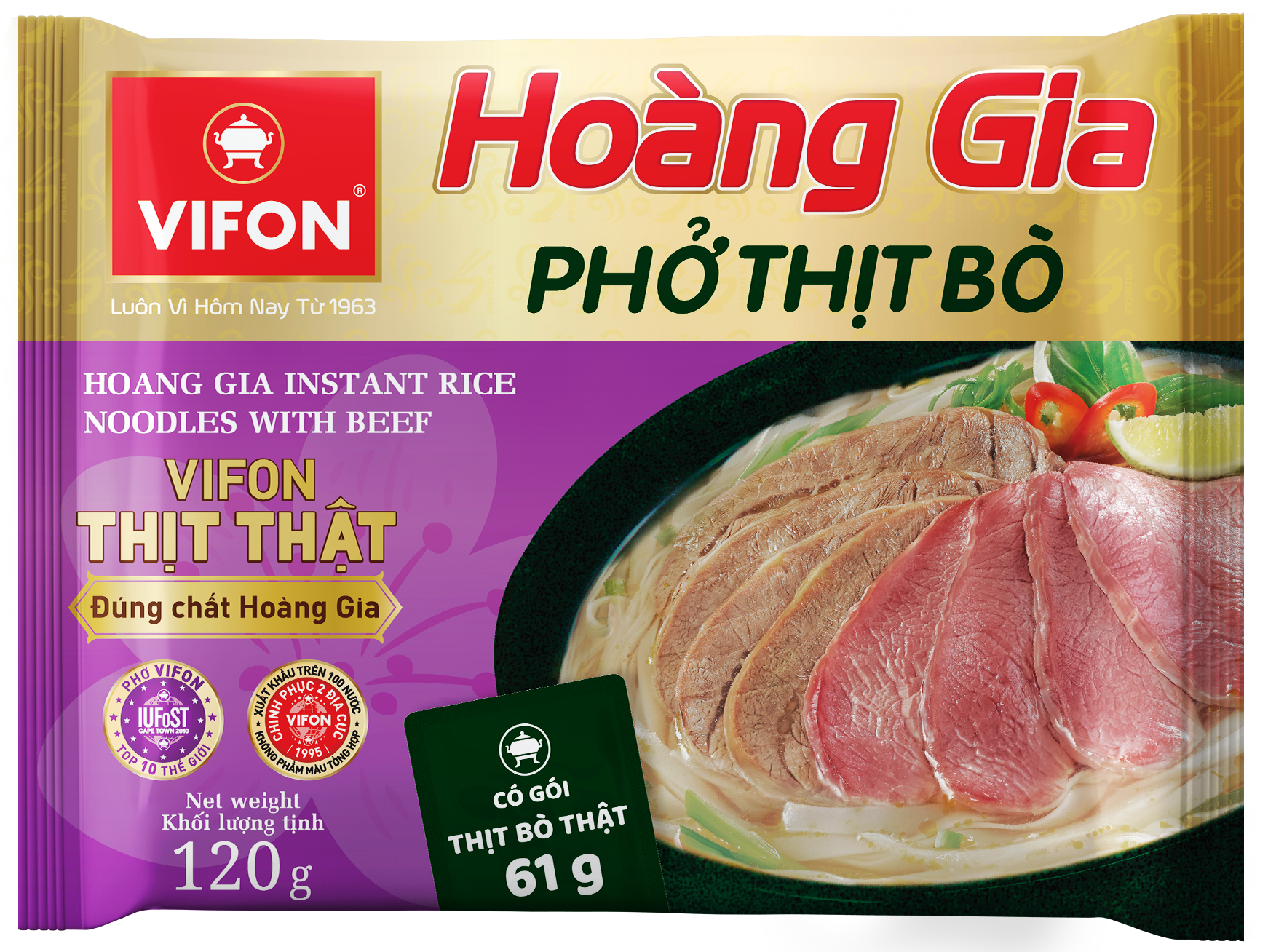 Hoàng Gia phở bò - 120g(Hoang Gia “Pho” With Beef flavour)