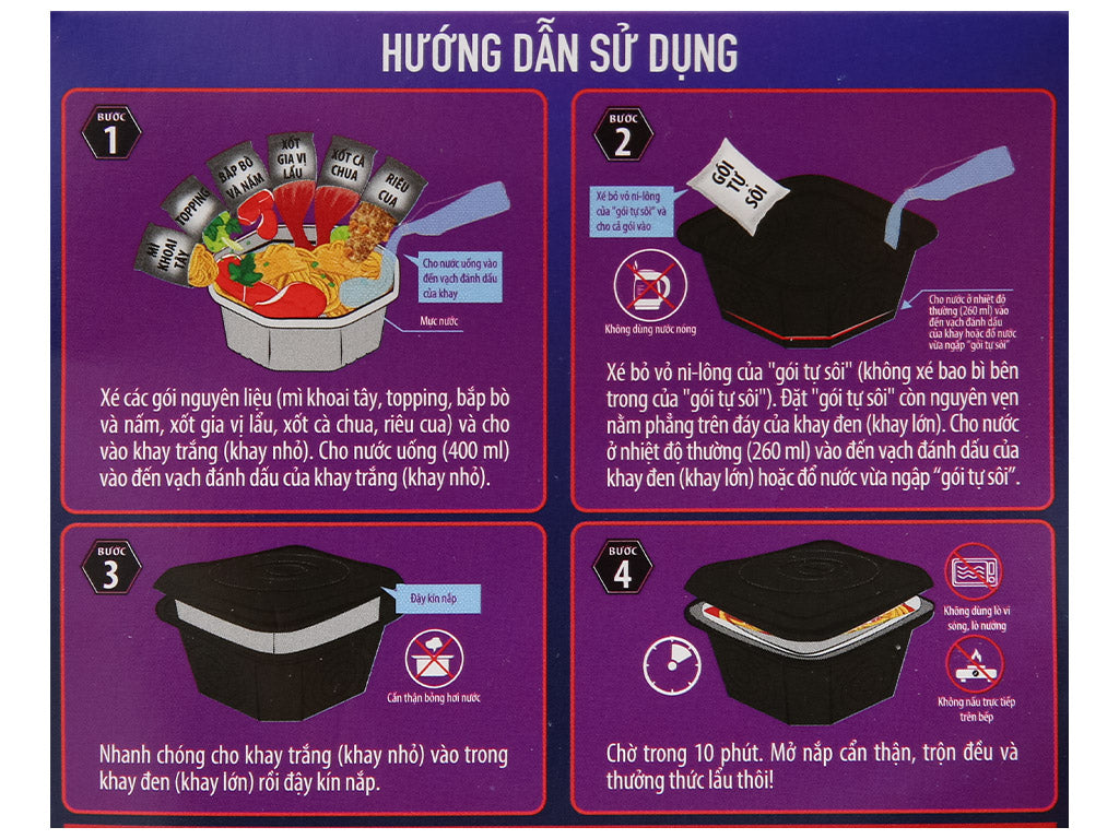 Lẩu tự sôi OMACHI bắp bò riêu cua hộp 276g -Omachi self-boiling hot pot with beef and crab