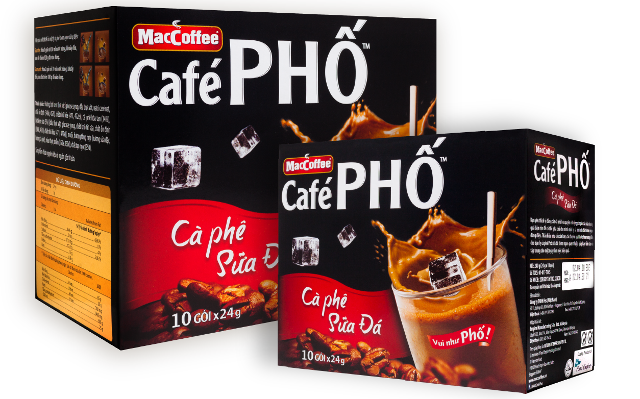 Cà Phê Phố Sữa Đá 3 in 1 - MAC COFFEE - Cafe Pho Instant Cafe 3in1 - 24G x 10