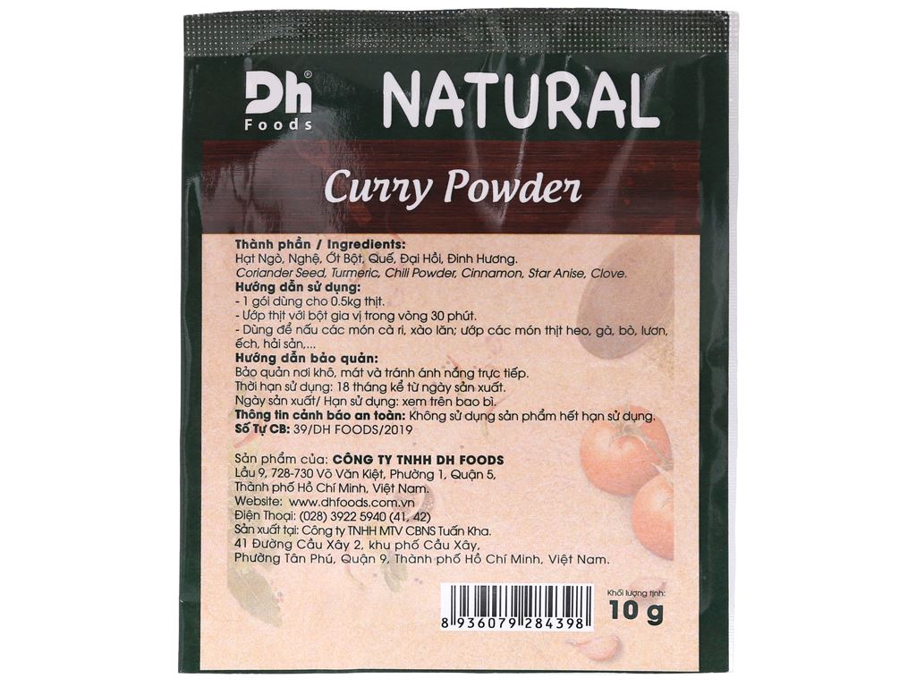 Gia vị nấu cà ri - DH FOOD - 10g - CURRY POWDER