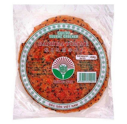 Bánh đa tôm mè trắng - Hong Nam - 454g - 쉬림프 흰 참깨 쌀과자 