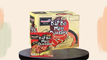 Mì Ăn Liền Omachi Bắp Bò Dưa Chua - Instant Noodle Beef and Pickles 120G x 30