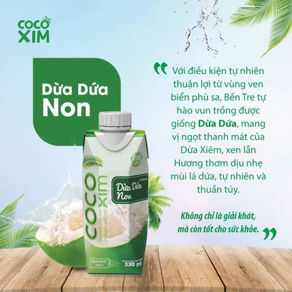 Nước dừa Cocoxim Dừa Dứa Non 330ml - Cocoxim young coconut and pineapple water