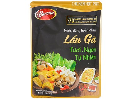 Nước dùng hoàn chỉnh Barona - Lẩu gà 140g(Vietnamese fermented chicken hot pot flavoured broth)