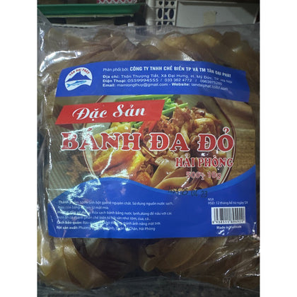 Bánh đa đỏ Hải Phòng - Hai Phong red rice paper - 500g