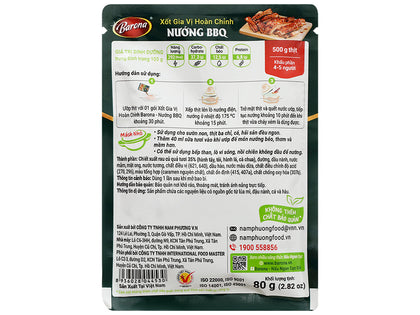 Xốt Gia Vị Hoàn Chỉnh Barona - Nướng BBQ 80g(Barona sauce for BBQ)