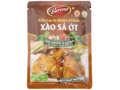 Xốt Gia Vị Hoàn Chỉnh Barona - Xào Sả Ớt 80g(Barona sauce for Chili & Lemongrass Stir Fry)