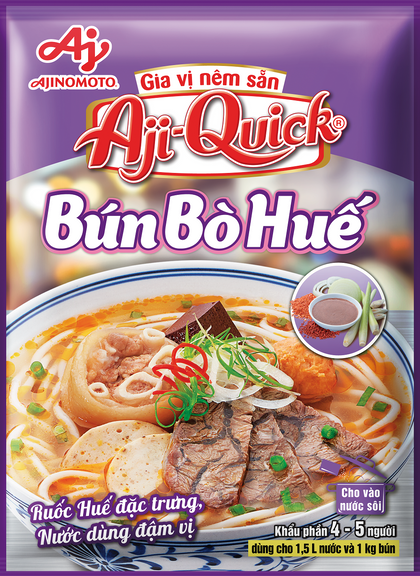 포용 Ajiquick 분말 - Bun Bo Hue(gia vị nêm sẵn Phở- bún bò Huế)