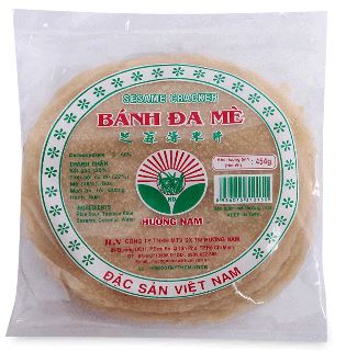 Bánh đa Mè Trắng - Hương Nam - 454g - White Sesame Rice Cracker