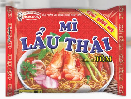 Mì lẩu thái hương vị tôm - Lau Thai ACECOOK Instant Noodle Shrimp Flavor