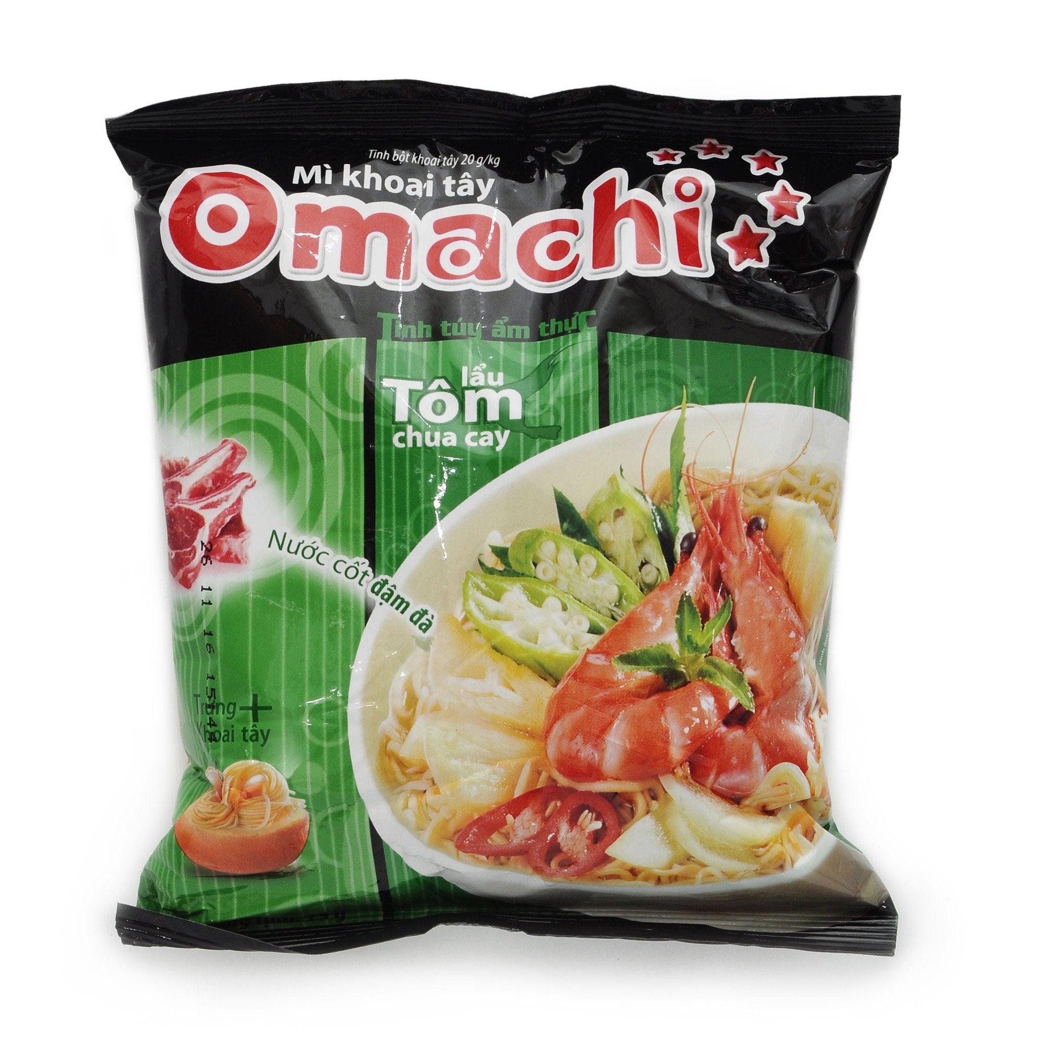 Mì Ăn Liền Omachi Vị Tôm Chua Cay - 5 Pack