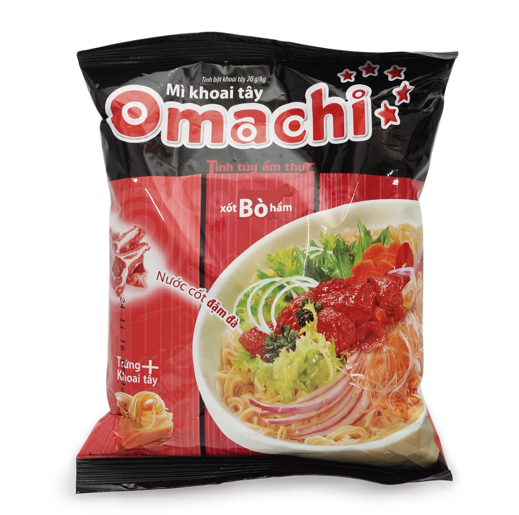 5 Gói Mì Ăn Liền Omachi Bò Hầm