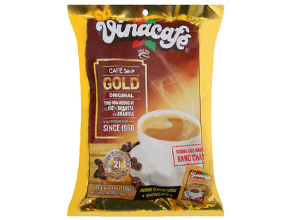 Vinacafe Gold 3 trong 1- Cà phê hòa tan 24 gói