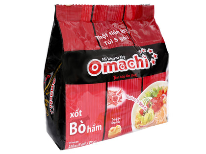 Mì Ăn Liền Omachi Bò Hầm - 5 팩 